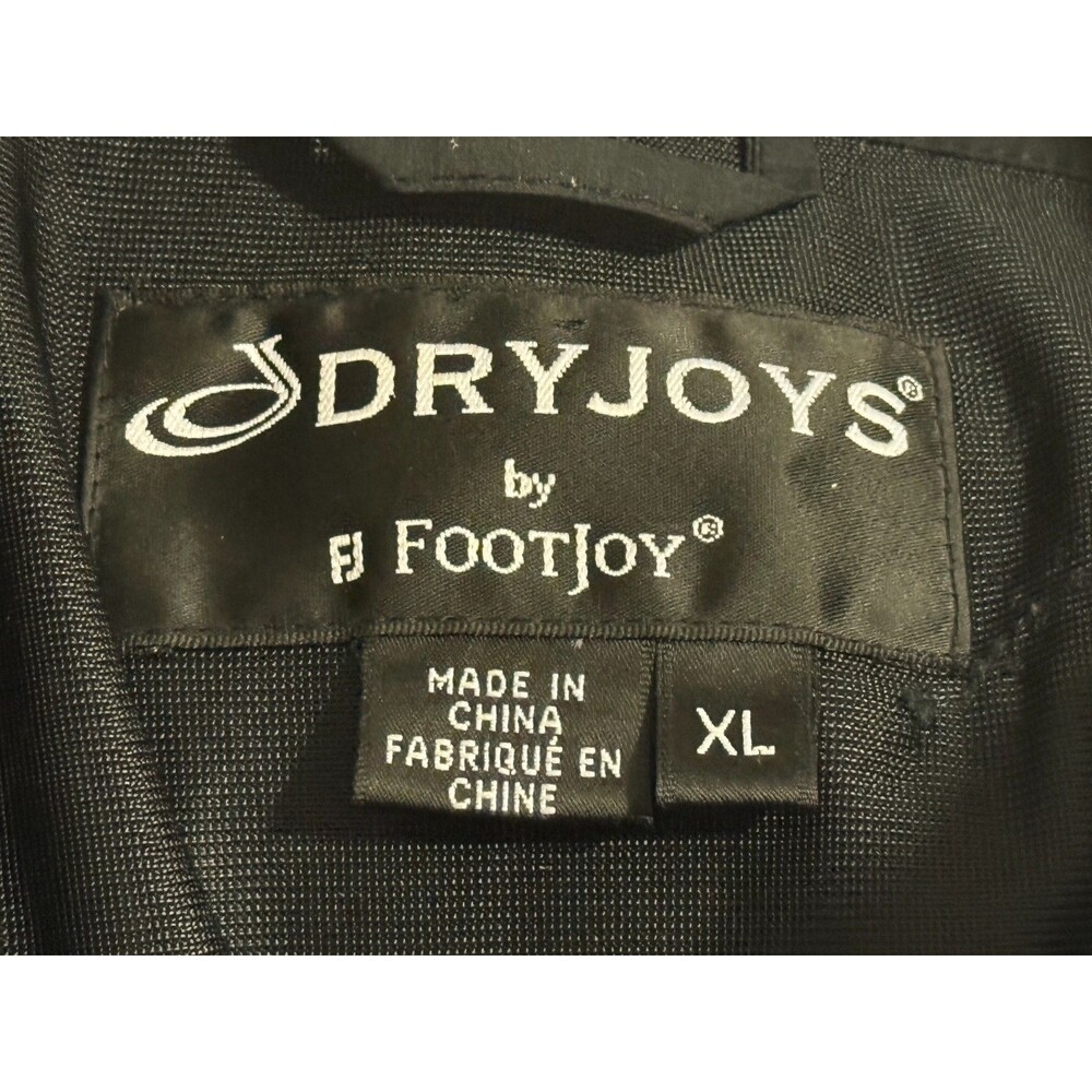 Dryjoys By Footjoy Quarter Zip Golf Pullover Windbreaker Jacket Black Size XL - Picture 4 of 5